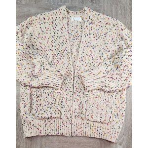 Collection 526 Women's Cardigan Size Large Grannycore Mustard Yellow Purple